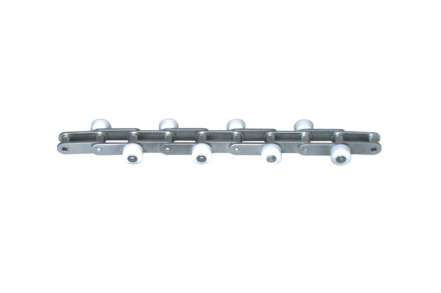 不銹鋼側(cè)置大滾輪輸送鏈 Stainless steel side big roller chain